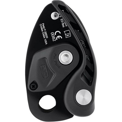 NEOX Belay device with cam-assisted blocking, optimized for lead climbing / Black : Petzl Neox