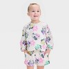 Toddler Girls' 2pc Disney Minnie Mouse French Terry Pullover Top & Shorts Set - Khaki - 3 of 4