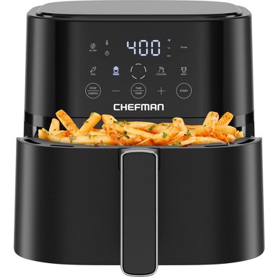 Chefman Compact Digital Touch Air Fryer w/ Hi-Fry & Shake Reminder - Black