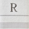 SKL Home By Saturday Knight Ltd Casual Monogram Bath Towel R - 28X54", White - 3 of 3