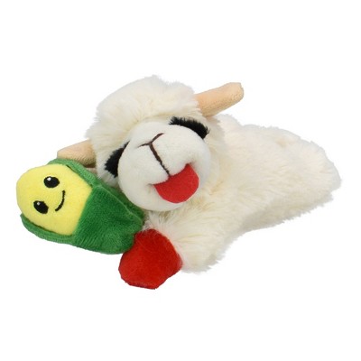 Multipet Lamb Chop Holding Corn Dog Interactive Plush Toy