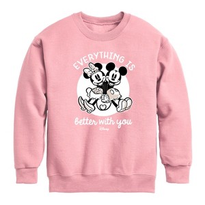 Boys' - Disney - Mickey & Friends Graphic Long Sleeve Fleece Sweatshirt - 1 of 3