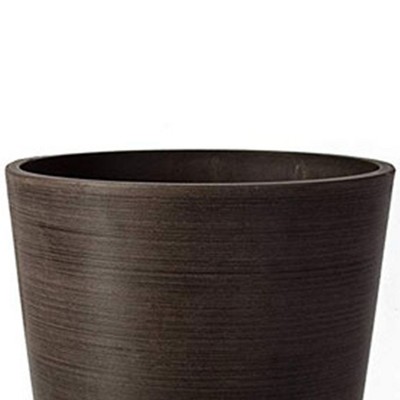 Valencia 12x18 Inch Chocolate Polyethylene Planter with Organic Soil