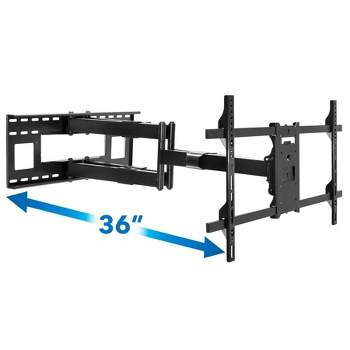 Mount-It! Long Extension TV Mount, Dual Arm Full Motion Wall Bracket with 36 inch Extended Articulating Arm, Fits Screen Sizes 42 to 90 Inch, 176 Lbs.