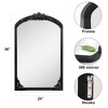 Dovelina Wooden Framed Arch Top Decorative Wall Mirror - 3 of 4