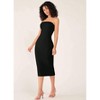 Mocaler Women'S Strapless Slim Fit Bodycon Casual Dinner Dress,Summer Dresses For Women - 4 of 4