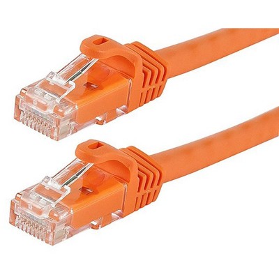 Monoprice Cat6 Ethernet Patch Cable - 0.5 Feet - Orange | Network Internet Cord - RJ45, Stranded, 550Mhz, UTP, Pure Bare Copper Wire, 24AWG - Flexboot