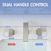 ChicFurnit Bathroom Sink Faucet Widespread Double Lever Basin Mixer with Pop Up Drain for Trendy Bathrooms, Silver, 15.7"*9.8"*2.6" - 4 of 4