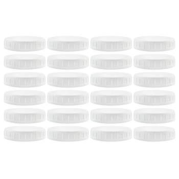 Cornucopia Brands Wide Mouth Plastic Mason Jar Lids; Unlined White Lids, 86-450 Size, Choose Basic or Deluxe