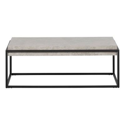 Mezzy Modern Industrial Coffee Table Gray/Black - South Shore