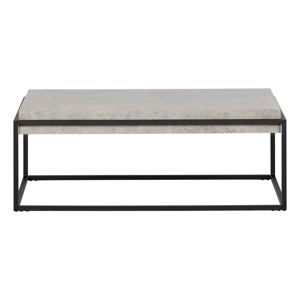 Photos - Coffee Table Mezzy Modern Industrial  Gray/Black - South Shore