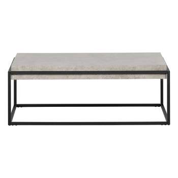Mezzy Modern Industrial Coffee Table Gray/Black - South Shore