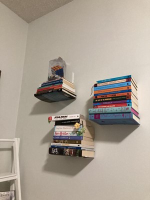 Invisible Floating Bookshelf - Small Space Storage - Polished Habitat