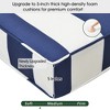KINWELL Set of 2 Extra Thick Outdoor Chaise Lounge Cushions (5-inch Thick) - 3 of 4