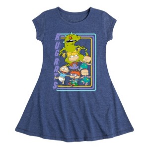 Girls' - Rugrats - Gang Fit & Flair Cap Sleeve Dress - 1 of 3