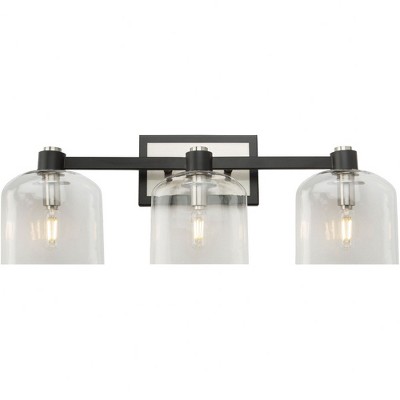 Artcraft Lighting Lyndon 3 - Light Vanity in  Black/Brushed Nickel