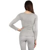Memoi Women's Pointelle Rib Knit Seamless Long Sleeve Top Black - 3 of 4