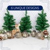AuldHome 2" Farmhouse Ball Ornaments, Set of 6; Distressed Metal Tin Glass Ball Vintage Style Christmas Decorations - 3 of 4