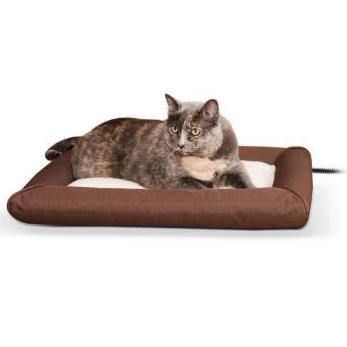 Ku0026h Pet Products Deluxe Lectro-soft Outdoor Heated Bed Small Chocolate/tan  19.5 X 23 20w : Target