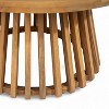 PAGED Patio Dining Table Wood Round Patio Table with Wood Tabletop and Black Metal Leg for Patio, Deck - 4 of 4