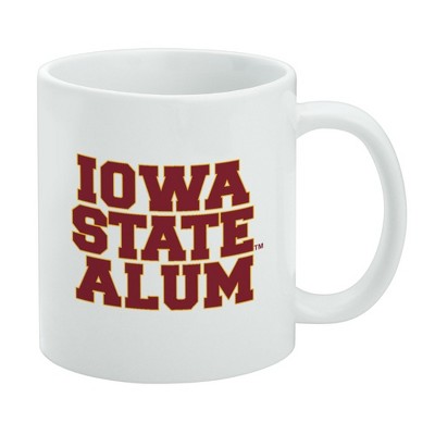 Iowa State Cyclones Alumn Ceramic Coffee Mug Novelty Gift Mugs for Coffee Tea and Hot Drinks 11oz White