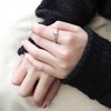 Slickblue Clear CZ Pave Engagement Ring for Women - Polished Stainless Steel, Round Stone, No Plating, Size 5-10 - 2 of 4