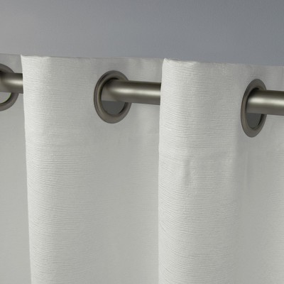 Vanilla Textured Sateen Room Darkening Grommet Curtains, 52"x84"