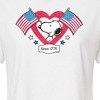 Women's - Peanuts - Snoopy Since 1776 Flag Heart Cropped Graphic T-Shirt - 2 of 4