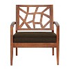 Jennifer Modern Lounge Chair Dark Brown - Baxton Studio: Danish Style, Upholstered, Walnut Veneer, Indoor Use - 2 of 3