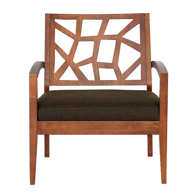 Jennifer Modern Lounge Chair Dark Brown - Baxton Studio, 3 of 5