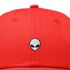 Dalix Lil Alien Embroidered Cotton Cap Outdoor Space Nature Dad Hat Mens - 2 of 4