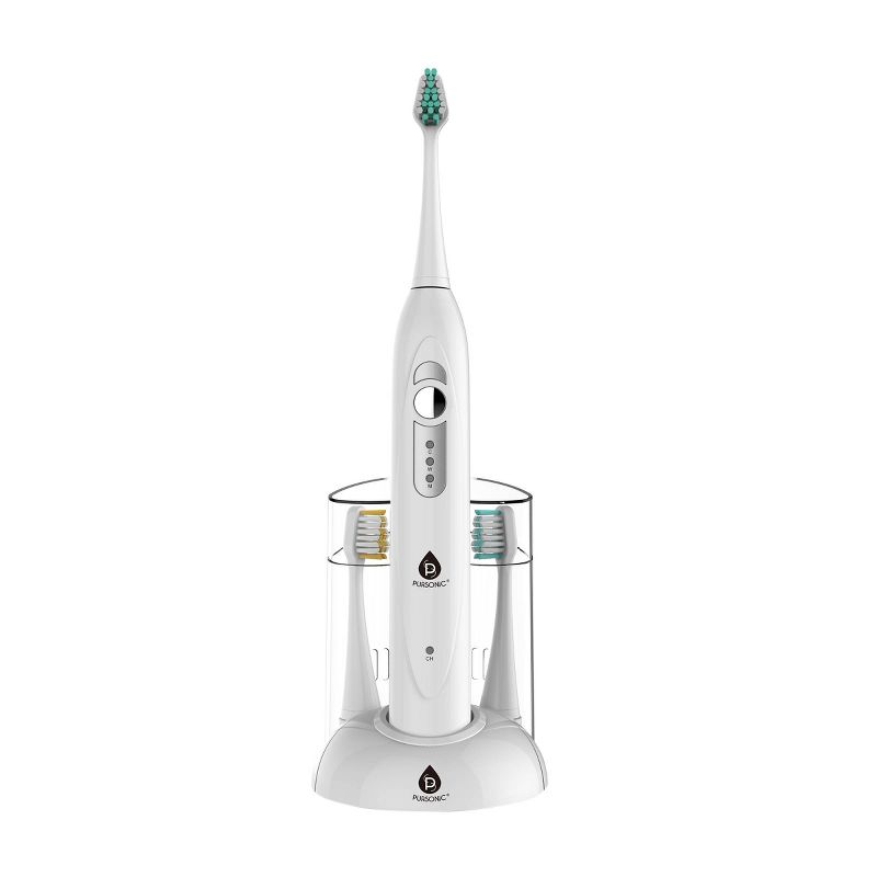 Pursonic Rechargeable S430 Sonic Toothbrush with Bonus Brush Heads White - 12ct, 3 of 6