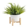 Okak Modern Pattern Planter with Saucer Decorative Plant Pots Ideal for Indoor Greenery Home Decor, Succulents and Small Plants - 4 of 4