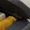 CAVINAS Oval Storage Ottoman Bench, 3D Lamb Fleece Fabric Bench with Large Storage Space, Ottoman Foot Rest for the Living Room, Entryway and Bedroom - 4 of 4