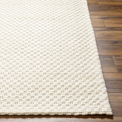 Kassa Cream Hand Woven Wool and PET Yarn Area Rug 2' x 3'