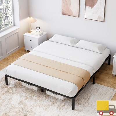 Garvee Metal Platform Bed Frame with Heavy Duty Steel Slats,Noise-Free,Reinforced Center Support,Under-Bed Storage Space,No Box Spring Needed