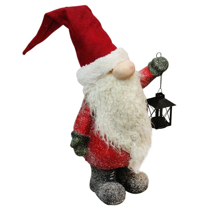 Northlight 20" Red and White Santa Gnome with Lantern Christmas Decor, 3 of 4