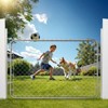 VEVOR Chain Link Fence Gate, 72 x 48 in, Adjustable Chain Link Fence Panel, Fit 2.2-6 ft (W) x 6 ft (H) Garden Fence Gate Opening, Silver - 2 of 4