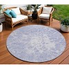 Lavender Ivory And Lilac Abstract Washable Indoor Outdoor Area Rug - 2 of 4