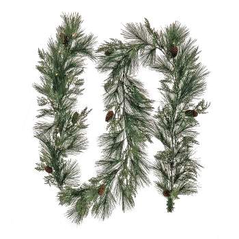 National Tree Company HGTV Home Collection Pre-Lit Artificial Christmas  Shrub Planter Filler, Mixed Branch Tips, Decorated with Pinecones and  Berries