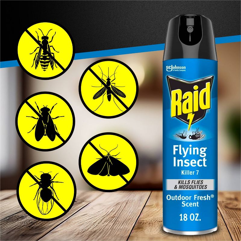 Raid Flying Insect Killer Outdoor Fresh Scent Aerosol - 18oz, 3 of 15