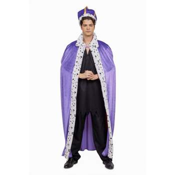 Toynk Royal King Cape and Crown Adult Costume Set | One Size Fits Most