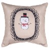 Manual Woodworks and Weavers Festive Snow Pals Pillow – 9×9 Climaweave Merry Christmas Accent - 3 of 3