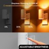 DORESshop 2-Pack 1W Plug-in Amber Night Light, Cylinder Wall Lamp with Slide Dimmer, White Base, US Dual Plug - 4 of 4