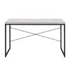 INFURNIC Desks Industrial Faux Concrete Top Writing Desk with Metal Sled Frame for Modern Workspace, Grey, 47"*22"*28" - 3 of 4