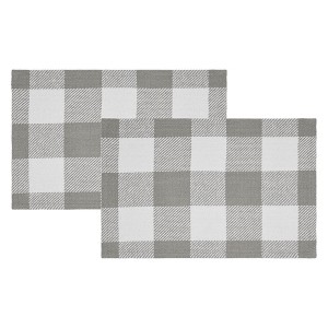 Annie Buffalo Check Grey Placemat Set of 2 13x19 VHC Brands - 1 of 4
