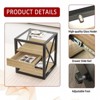 INFURNIC Nightstands Set of 2 Modern End Table with Drawer, Industrial Style Side Table, Nightstand for Living Room, Brown, 17.72"*17.72"*21.07" - 4 of 4
