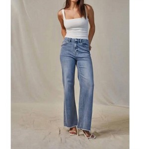 Women's Super High Wide Leg Super Soft Jeans - mica denim - 1 of 4
