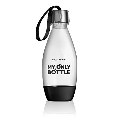 SodaStream 0.5L Portable Drinking Bottle - Black: BPA-Free, Dishwasher-Safe, Plastic, Cold Beverages, All Ages