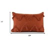 HomeRoots 14" X 20" Cinnamon Chevron Cotton Lumbar Throw Pillow With Texture - 3 of 4